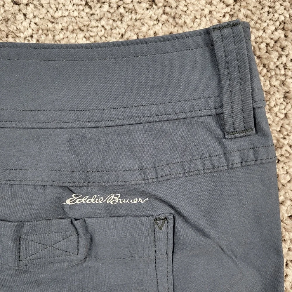 Eddie Bauer First Ascent Guide Pro Pants Mens 35x32 Gray Blue Hiking Nylon